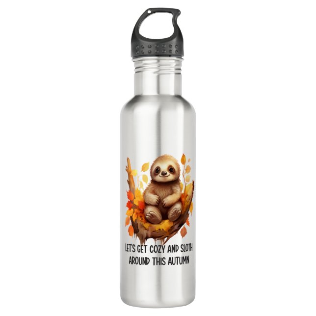 Get Cozy and Sloth Around This Autumn 710 Ml Water Bottle (Front)