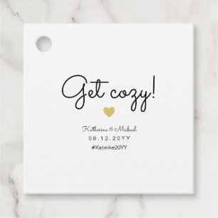 Get Cozy Winter Wedding Blanket or Shawl Favour Tags