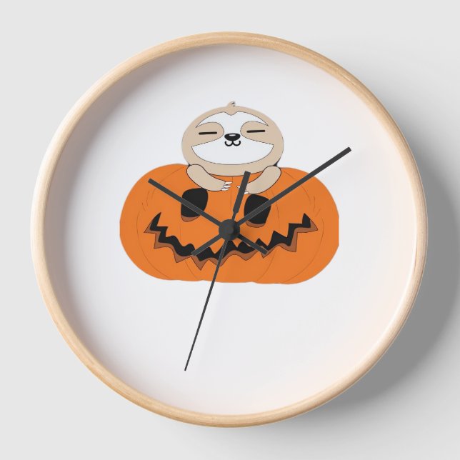 Get Cozy with Our Halloween Sloth T-Shirt – The Ul Clock (Front)