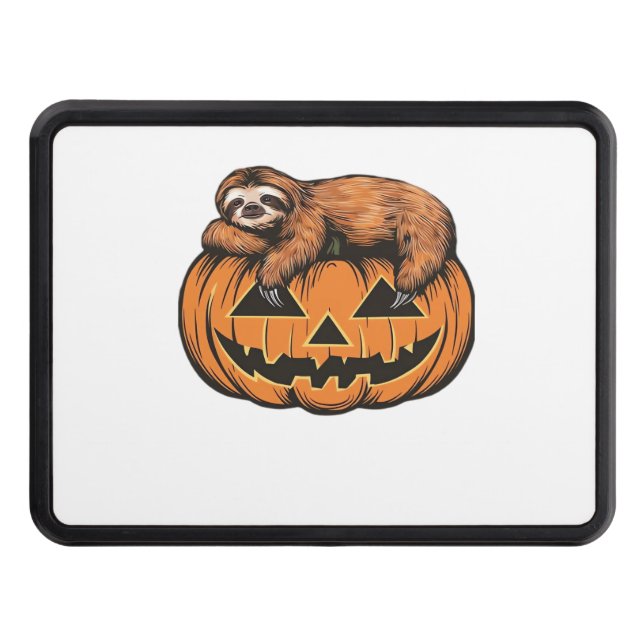 Get Cozy with Our Halloween Sloth T-Shirt – The Ul Trailer Hitch Cover (Front)