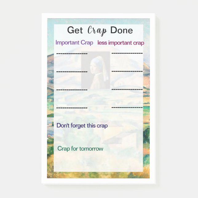 Get Crap Done Post-It Notes (Front)