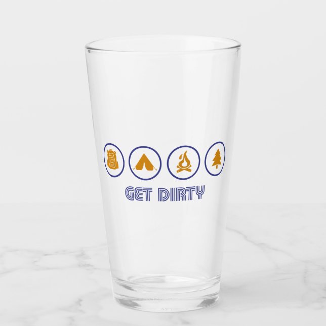 Get Dirty Camping Glass (Front)