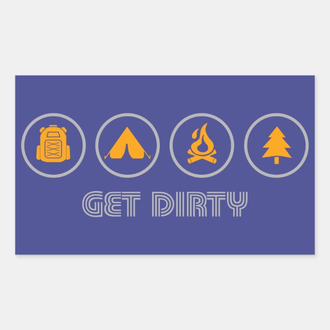 Get Dirty Camping Sticker (Front)