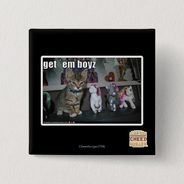 Get em boyz 2 inch square button (Front)