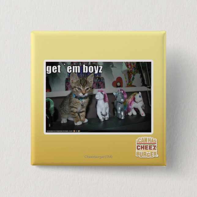Get em boyz 2 inch square button (Front)