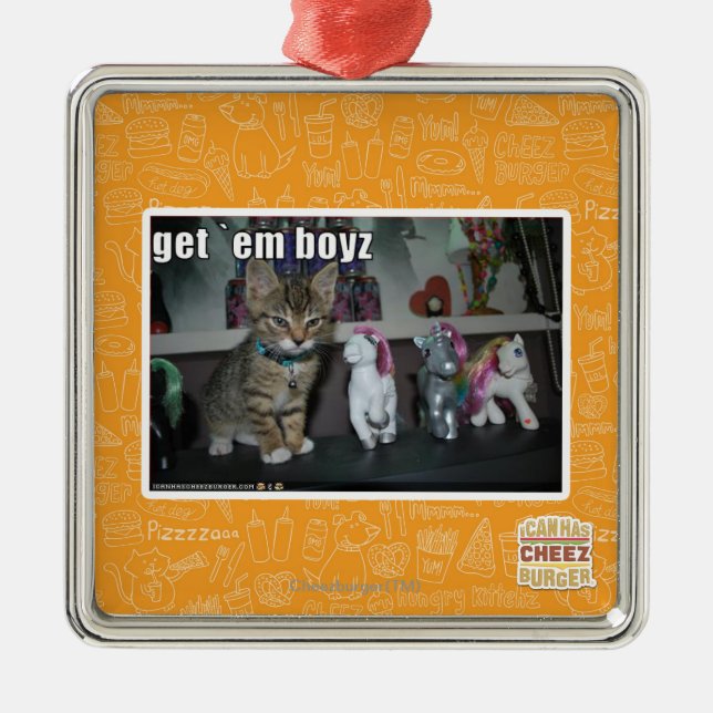 Get em boyz metal ornament (Front)