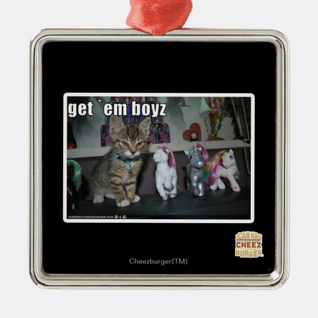 Get em boyz metal ornament (Front)