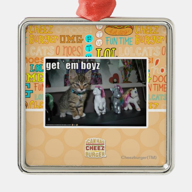 Get em boyz metal ornament (Front)