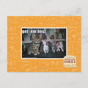 Get em boyz postcard