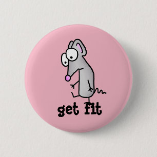 Get Fit Mouse 2 Inch Round Button