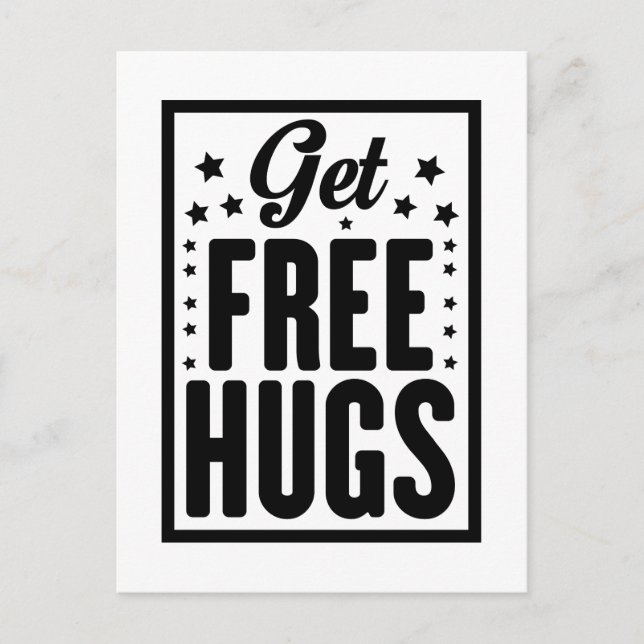 Get Free Hugs Postcard (Front)