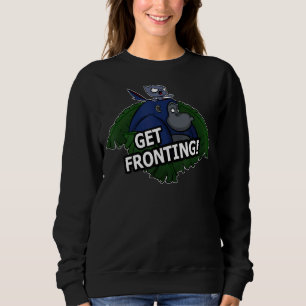 Get Fronting Gorilla And Cat Design Sweatshirt