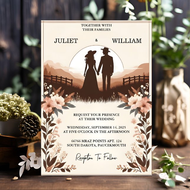 Get Garden Floral Spring Wood Boho Rustic Wedding Invitation (Creator Uploaded)