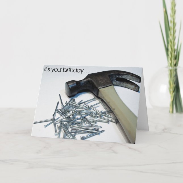 Get Hammered birthday card (Front)