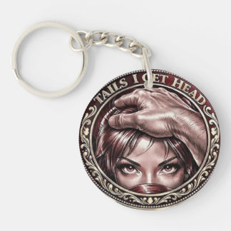 Get Head Commemorative Coin Funny Heads Keychain
