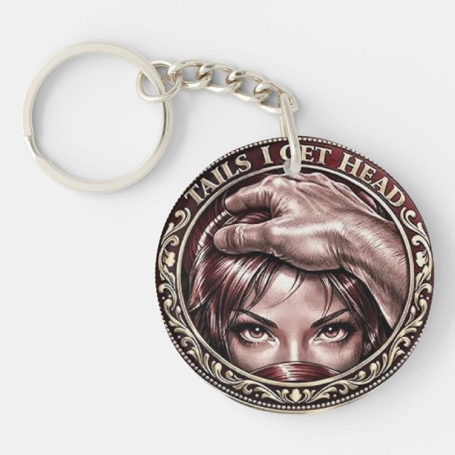 Get Head Commemorative Coin Funny Heads Keychain (Front)