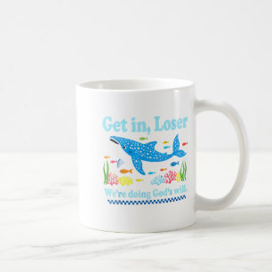 Get in doing god's will whale shark jesus bible coffee mug