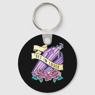 Get In Loser Coffin Pastel Goth Kawaii Halloween A Keychain