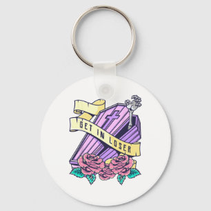 Get In Loser Coffin Pastel Goth Kawaii Halloween A Keychain