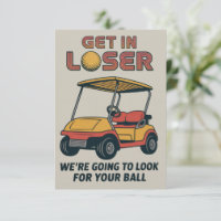 Get In Loser Vintage Funny Golf Cart Golfing Dad