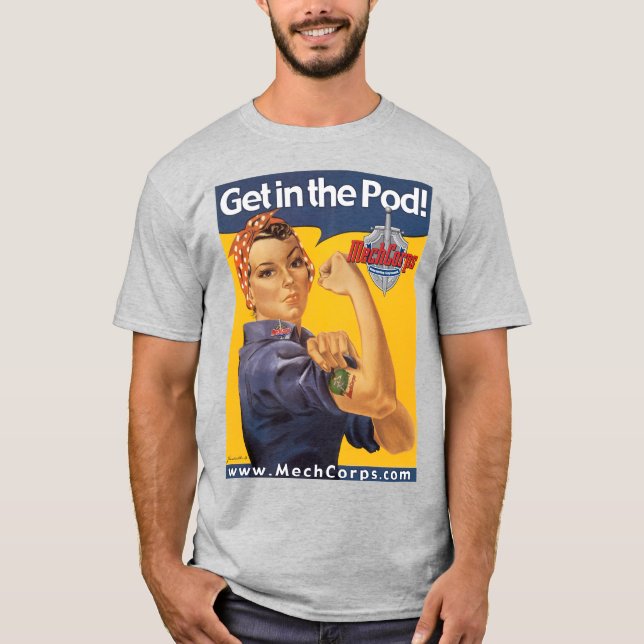 Get In The Pods Rosie Basic Dark T-Shirt (Front)