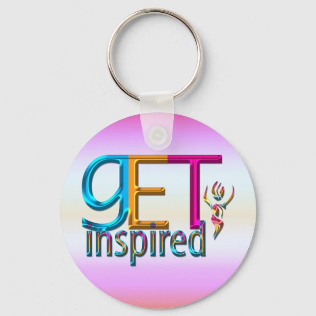 Get Inspired ~ Neon Keychain (Front)