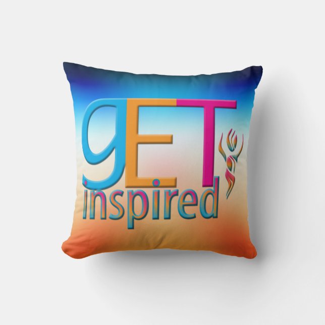 Get Inspired ~ Original Throw Pillow (Front)