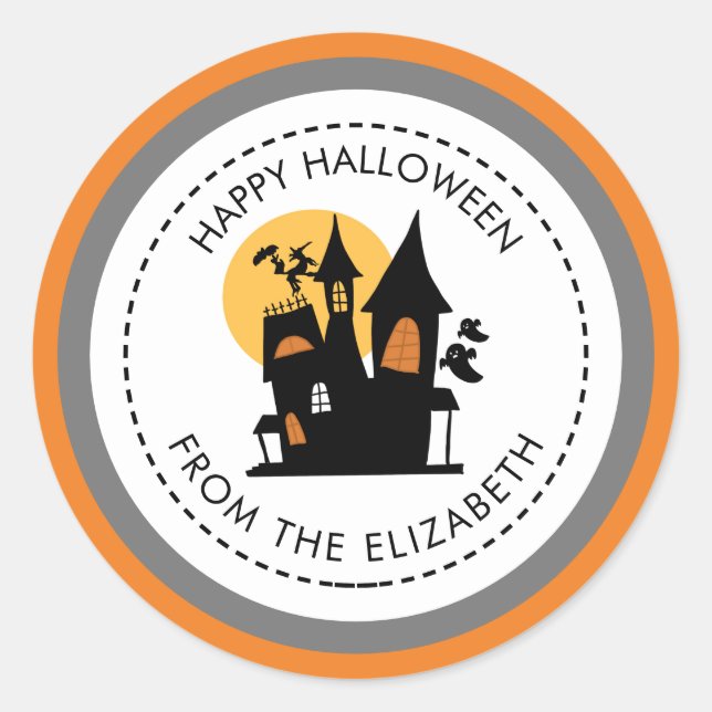 Get into the Halloween Classic Round Sticker (Front)