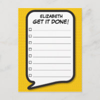 GET IT DONE! List Speech Bubble  Fun Retro