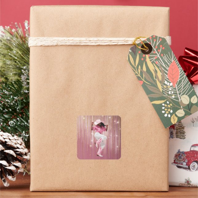 GET IT GIRL #1 SQUARE STICKER (Holiday)