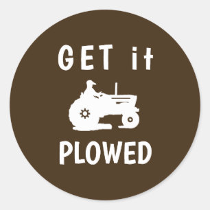 Get it Plowed Classic Round Sticker