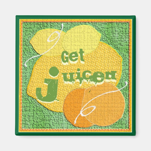 Get Juiced Textured Fruit Magnet (Front)