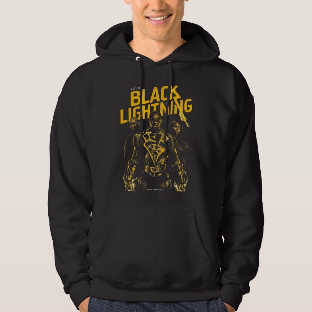 Get Lit - Black Lightning Hoodie (Front)