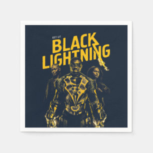 Get Lit - Black Lightning Napkin
