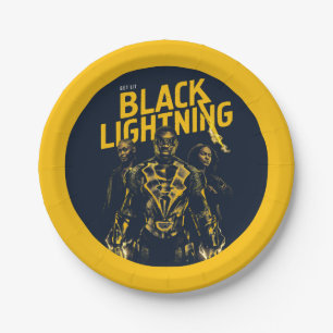 Get Lit - Black Lightning Paper Plate