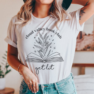 Get Lit Blooming Floral Book Personalized T-Shirt