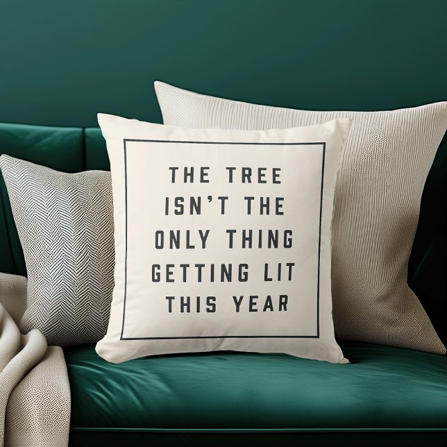 Get Lit | Funny Christmas Throw Pillow (Creator Uploaded)