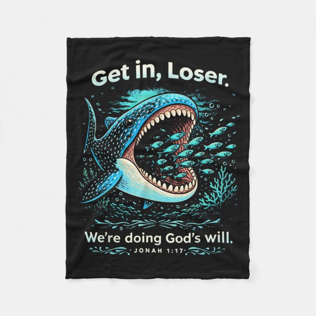 Get loser we're doing god's will funny christian b fleece blanket (Front)