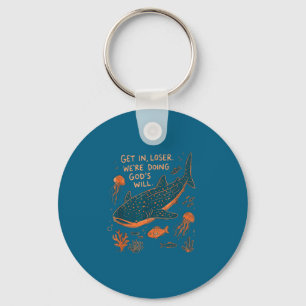Get loser we're doing god's will whale shark ocean keychain