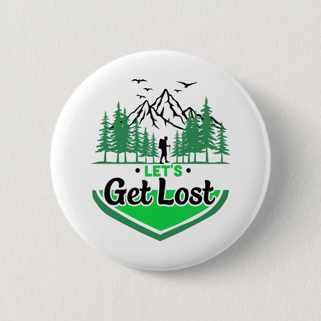 get lost 2 inch round button (Front)