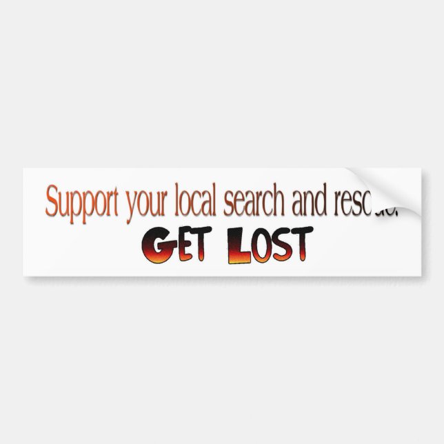 Get Lost Bumper Sticker (Front)
