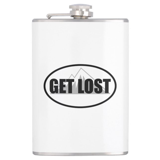 Get Lost Hip Flask (Front)