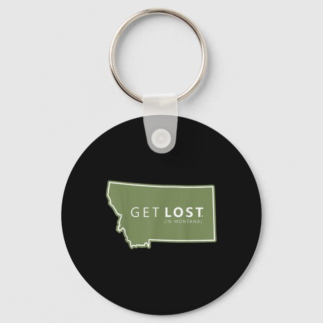 Get Lost In Montana Tee, Ost Camping Tee, Hiking A Keychain (Front)