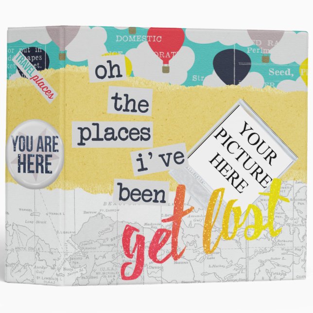 "Get Lost" Travel Journal Binder (Front/Spine)