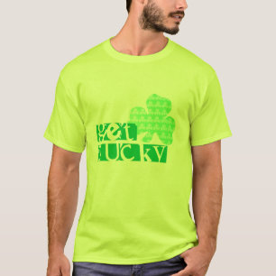 Get Lucky L Clover Shamrocks St Patty Men Tee