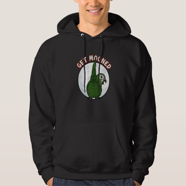 Get Mooned I Parrot Underfluffies I Hahns Macaw Pr Hoodie (Front)