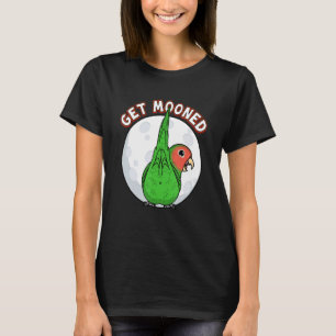 Get Mooned I Parrot Underfluffies Rosy-faced Green T-Shirt