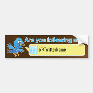 Get more followers. Customizable Twitter Bumper Sticker