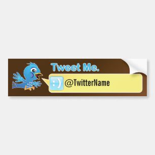 Get more followers. Customizable Twitter Bumper Sticker