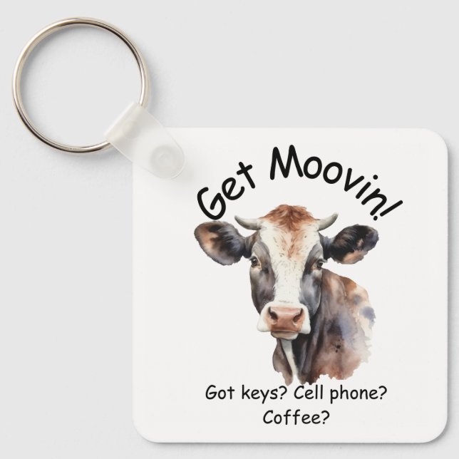 Get moving  keychain (Front)